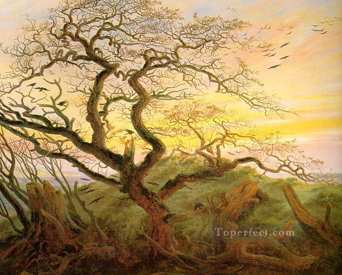 The Tree of Crows Romantic Caspar David Friedrich Oil Paintings